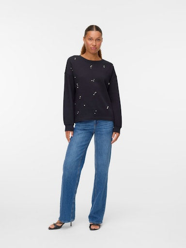 Vero Moda Fatilda Long Sleeve Sweatshirt - Black