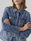 Vero Moda Zorica Long Sleeve Denim Jacket - Medium Blue Denim