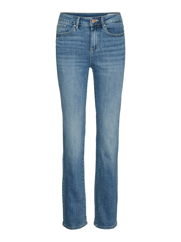Vero Moda Flash Mid Rise Stright Jeans -Medium Blue Denim