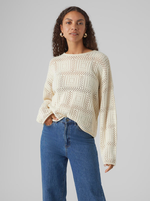 Vero Moda Oda Long Sleeve Pullover - Birch
