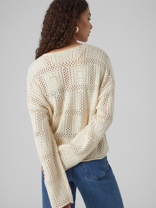 Vero Moda Oda Long Sleeve Pullover - Birch