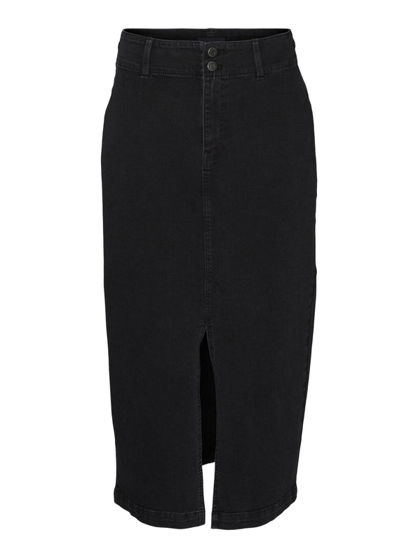 Vero Moda Peyton High Rise 7/8 Denim Skirt - Black Denim