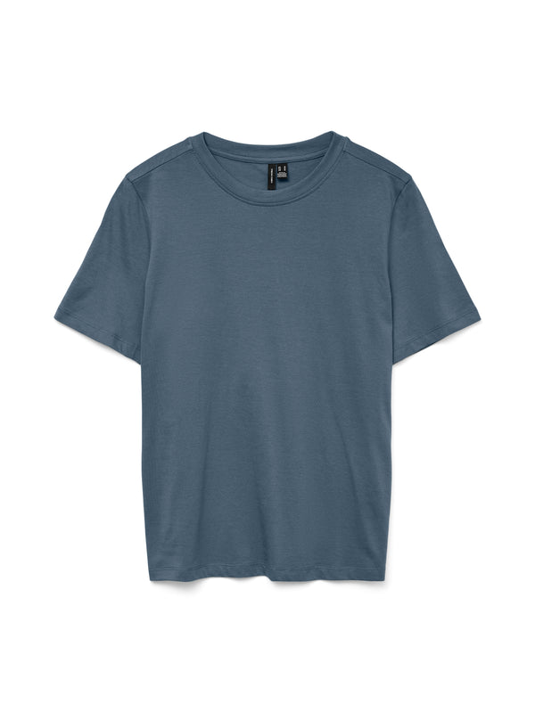 Vero Moda Paulina Short Sleeve T Shirt - China Blue