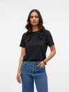 Vero Moda Paulina Short Sleeve T Shirt - Black