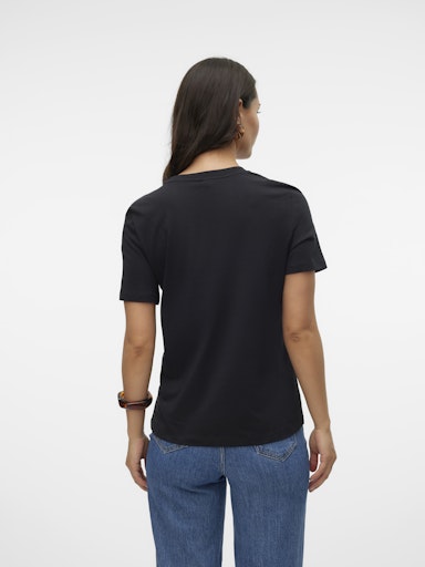 Vero Moda Paulina Short Sleeve T Shirt - Black