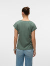 Vero Moda Luna Short Sleeve V Neck Tee - Laurel Wreath