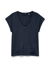 Vero Moda Luna Short Sleeve V Neck Tee - Navy Blazer