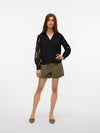 Vero Moda Nana Long Sleeve Lace Shirt - Black