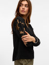 Vero Moda Nana Long Sleeve Lace Shirt - Black