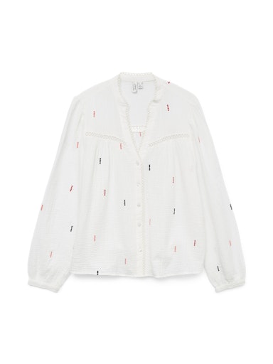 Vero Moda Blira Long Sleeve Shirt - Snow White