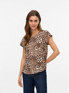 Vero Moda Sallie Short Sleeve Top -  Sandshell/Betty