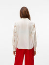 Vero Moda Nana Long Sleeve Lace Shirt - Snow White