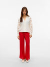 Vero Moda Nana Long Sleeve Lace Shirt - Snow White