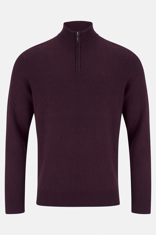 Benetti 1/4 Zip Verona - Bordo [Size 3XL]