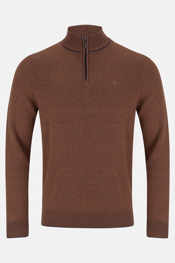 Benetti 1/4 Zip Verona - Coffee