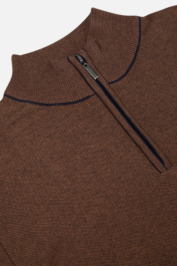 Benetti 1/4 Zip Verona - Coffee