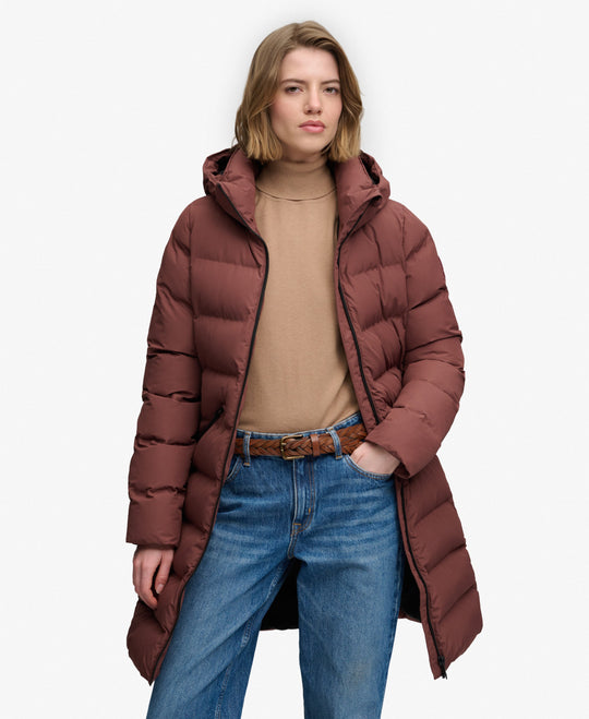 Superdry City Mid Padded Jacket - Marron Brown
