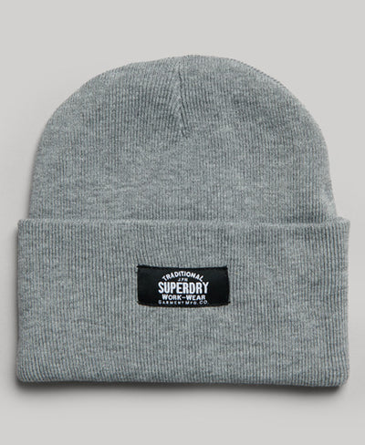 Superdry Classic Knitted Beanie Hat - Silver