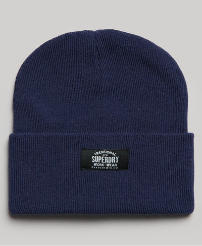 Superdry Classic Knitted Beanie Hat - Patriot Blue