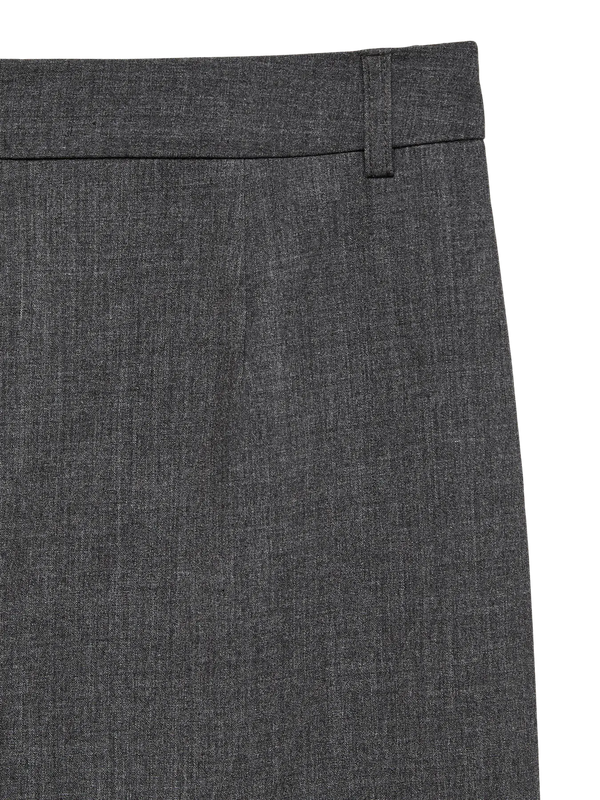 Vero Moda Texas Mid Waist Straight Pant - Dark Grey Melange
