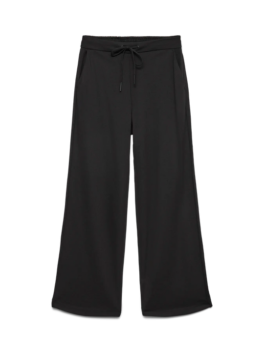 Vero Moda Eva Mid Waist Wide String Pant - Black