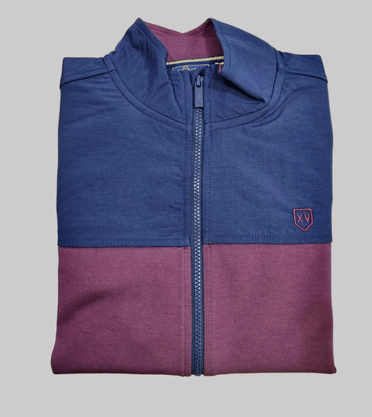 Tommy Bowe Kwagga Zip Sweat Top - Plum Mix