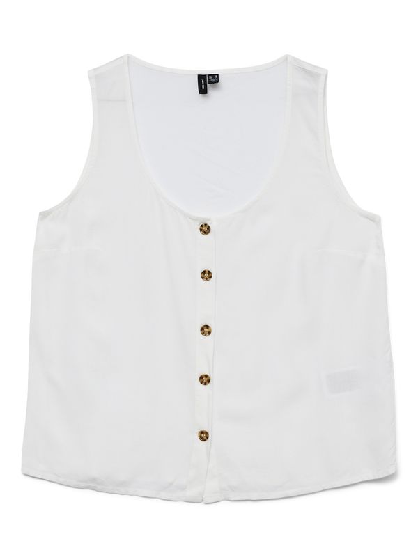 Vero Moda Bumpy Short Sleeve Shirt - Snow White