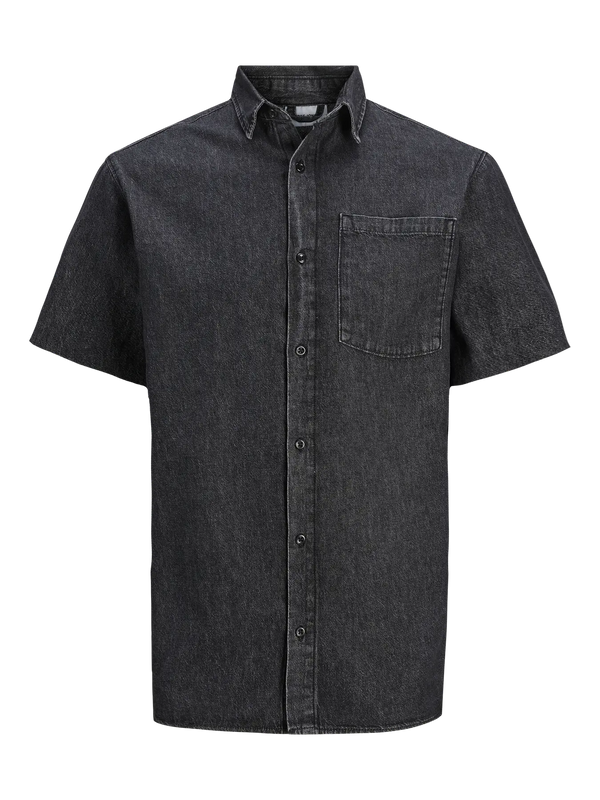 Jack & Jones Creek Short Sleev Shirt MF 596 - Black Denim