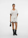 Vero Moda Diana High Waist Shorts - Snow White