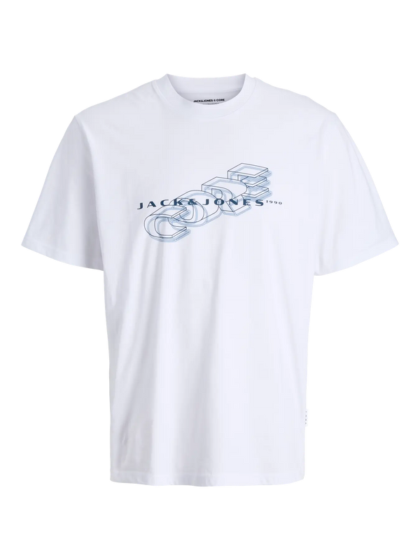 Jack & Jones Fusion Big Branding Tee - Bright White/Print