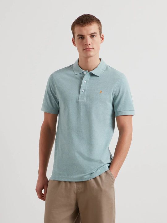 Farah Blanes Short Sleeve Polo - Green Mist Marl