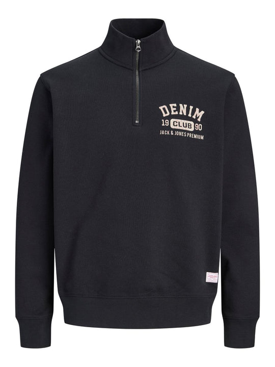 Jack & Jones Ryan Half ZIp Sweat - Dark Navy