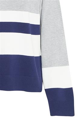 B.young MMorla Striped Jumper -  Light Grey Melange Mix