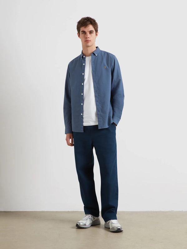 Farah Brewer Long Sleeve Shirt - River Bed