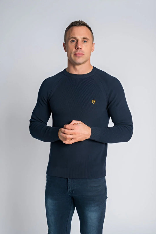 Tommy Bowe Albi Crew Neck Knit - Classic Navy