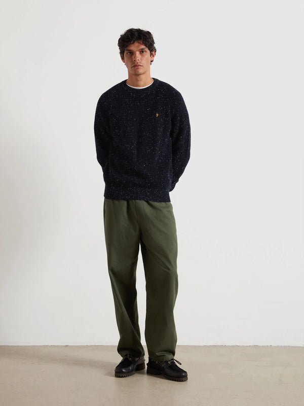 Farah Sage Nepped Sweater - True Navy
