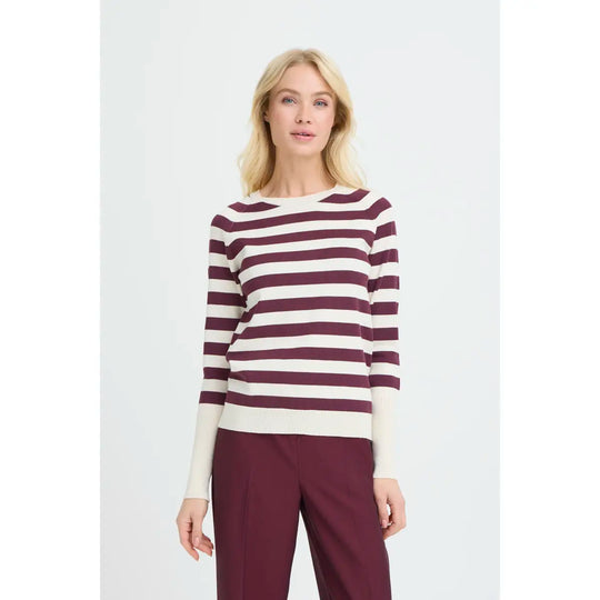 B.Young Morla Long Cuff - Fig/Birch Stripe
