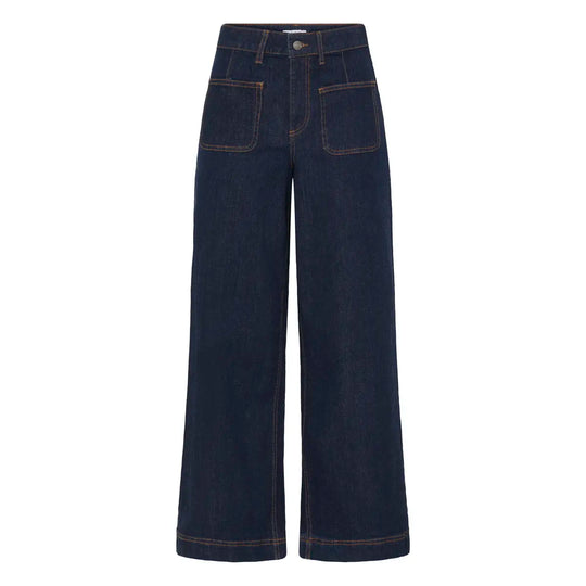 B.Young Komma Wide Jeans - Rinse Blue Denim