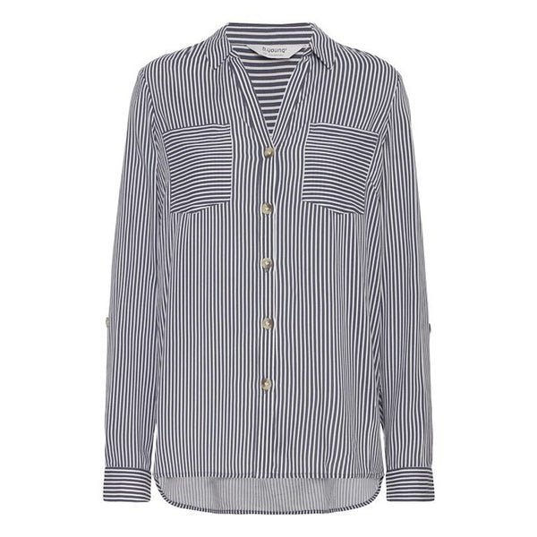 B.young Ihali Long Sleeve Shirt - Medieval Blue Mix