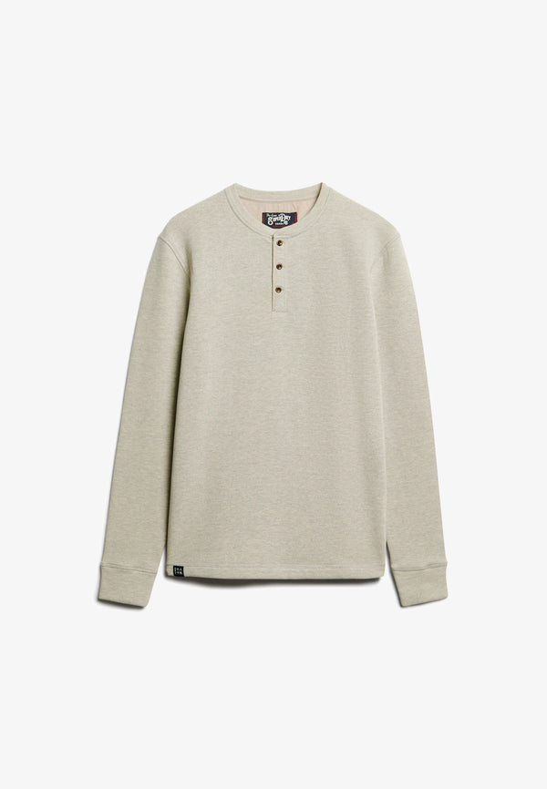 Superdry Merchant Grandad Top - Heritage Grey Grindle
