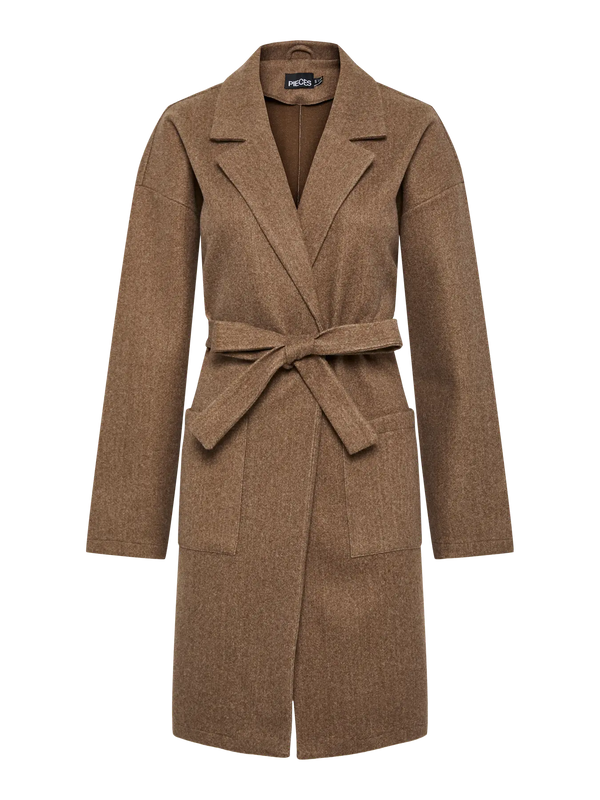 Pieces Jolene Long Sleeve New Light Jacket - Morel Melange