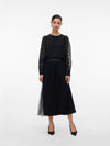 Vero Moda Alva Detail Long Sleeve Top - Black