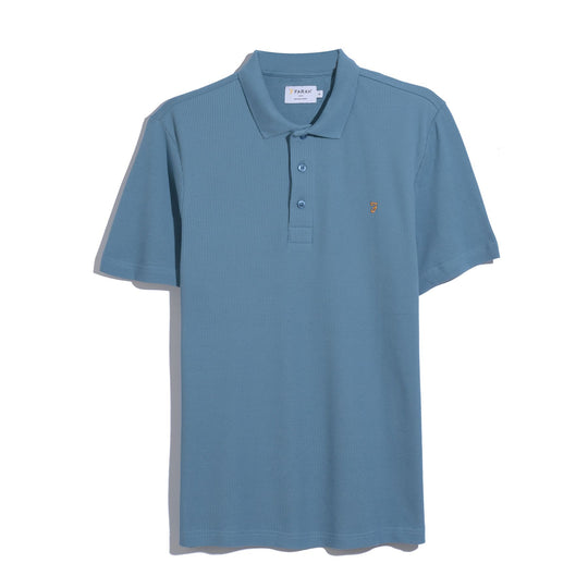 Farah Forster Short Sleeve Polo - Blue Tide