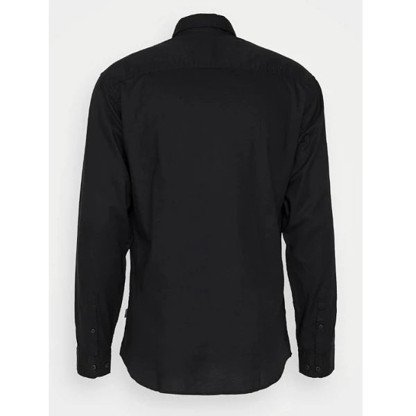 Jack & Jones Jetwill Solid Long Sleeve Shirt LN - Black [Size M]