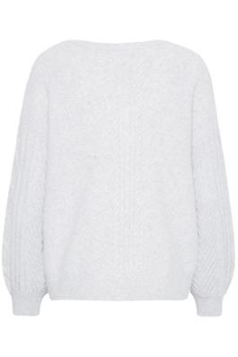 B.Young V Neck Jumper - Marshmallow Melange