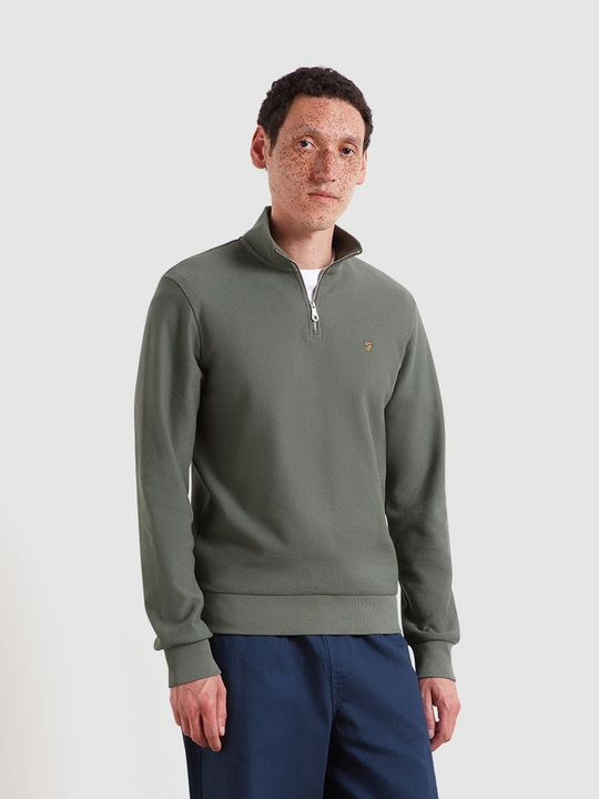 Farah Conrad 1/4 Zip - Rosemary