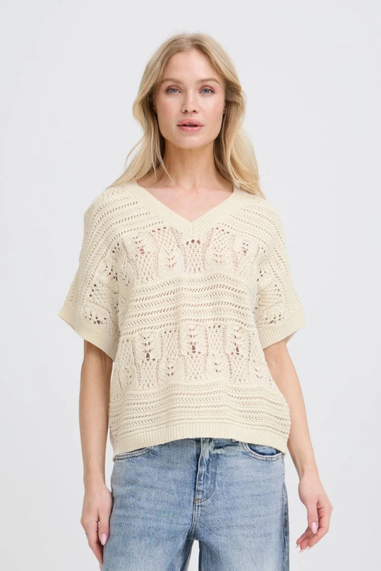 B. Young Nero V-Neck Pullover - Birch