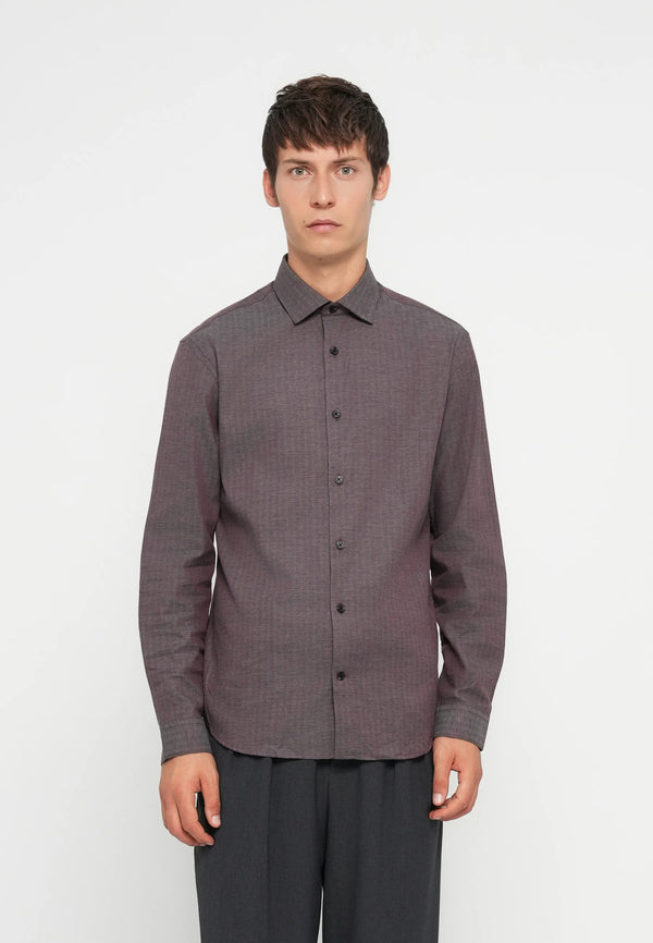 Jack & Jones Parker Melange Long Sleeve Shirt - Winetasting