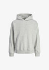 Jack & Jones Interlude Tonal Back Print Sweat Hood - Light Grey