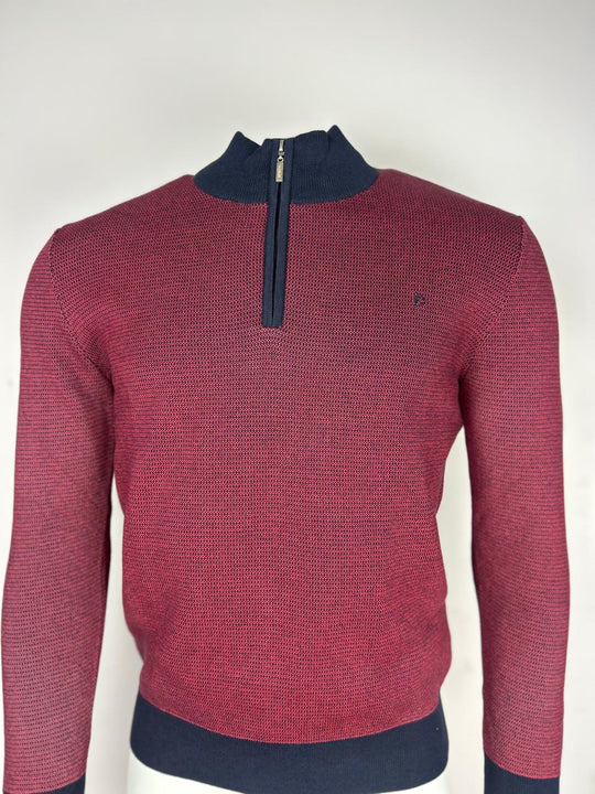 Benetti Milan 1/4 Zip - Bordo [Size L]